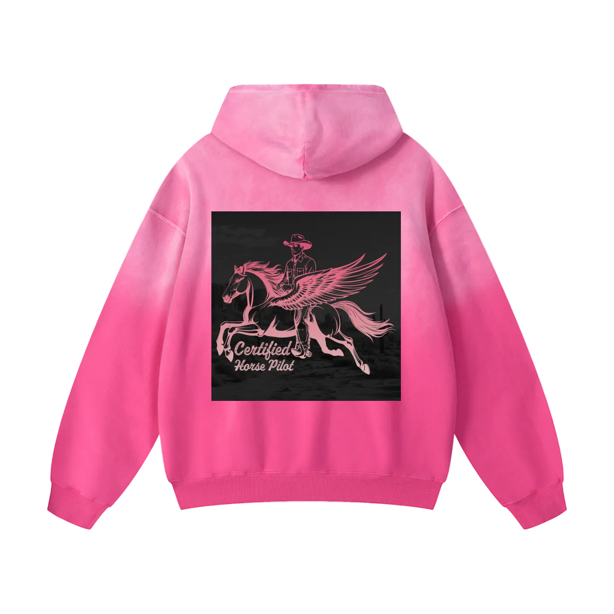Horse Pilot Sweatshirt Pink Block